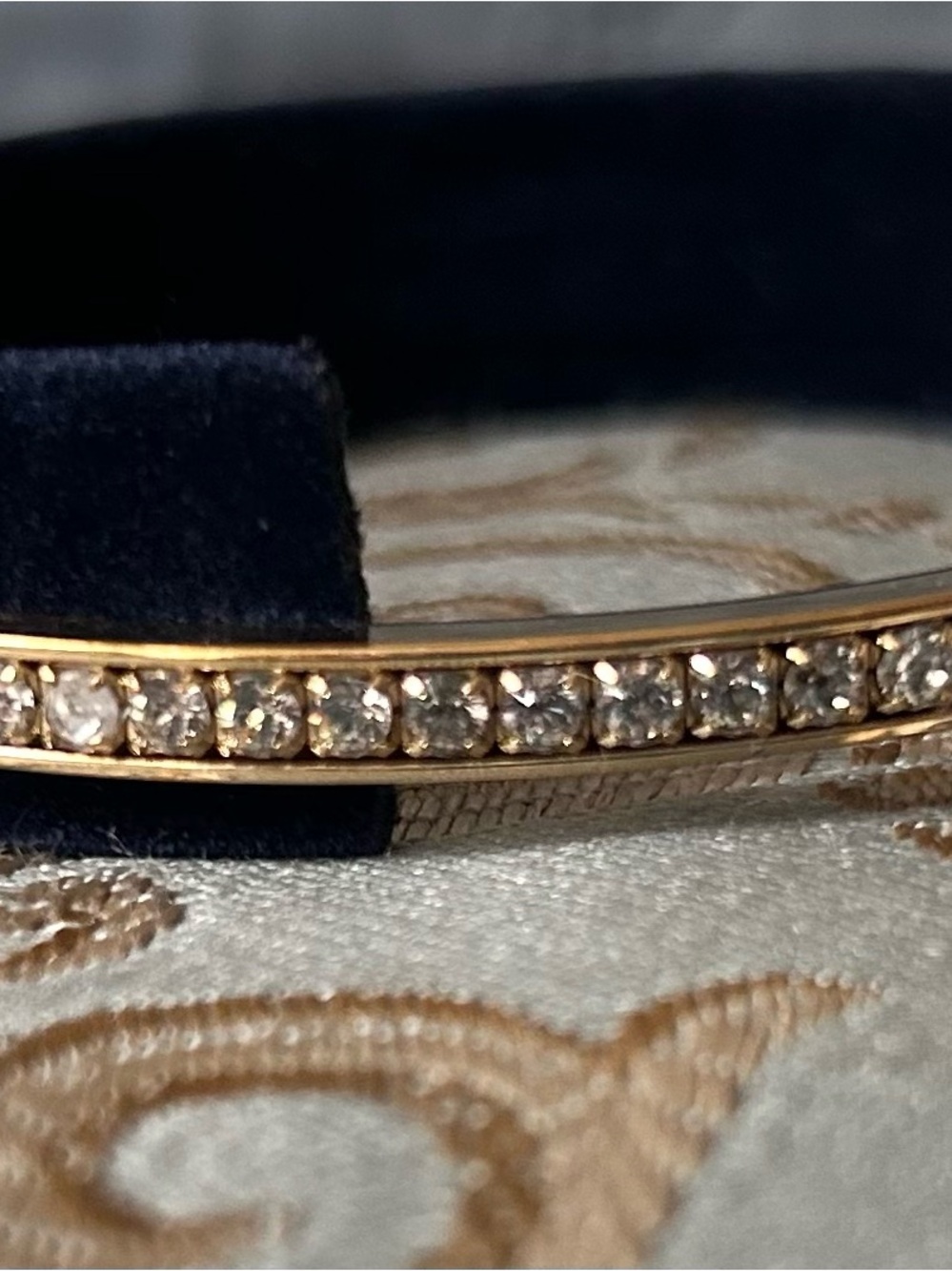 Swarovski Gold and Clear Crystal Line Bracelet - Picture 12 of 14